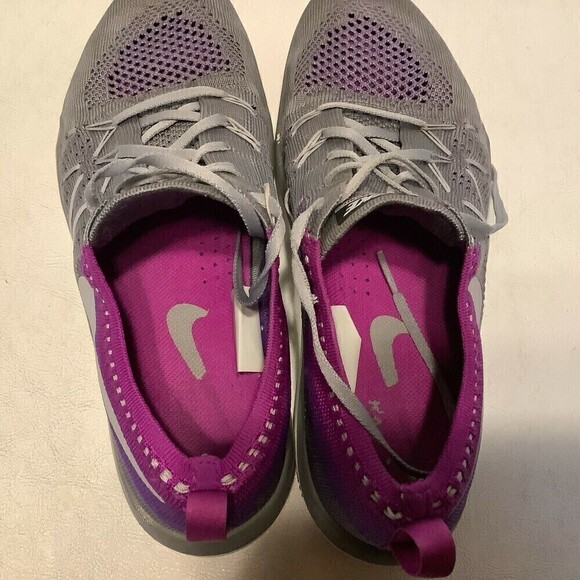 Women's Nike Focus Flyknit Running Shoes Size 9 844817-003 Grey/Pink/Purple - Picture 4 of 7